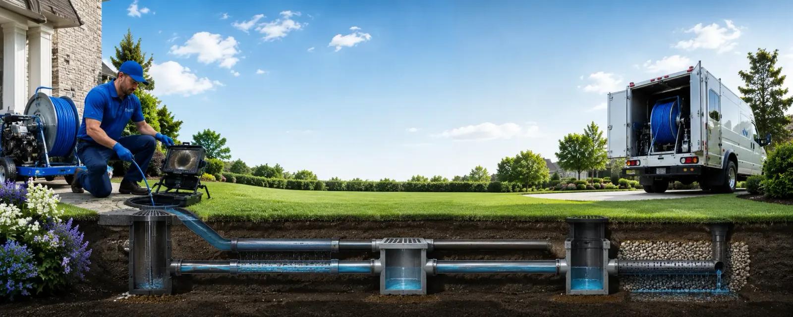 Outdoor drain cleaning information for Hubbell, MI